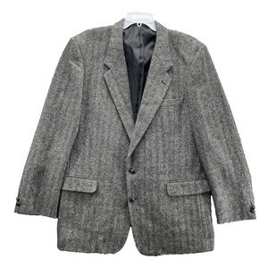 Moda Prima 100% Wool Blazer Men's 46 L Herringbone Corpcore Academia Business